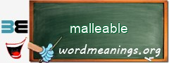 WordMeaning blackboard for malleable